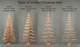 Wooden Christmas tree 180 cm (6 ft), wood xmas tree