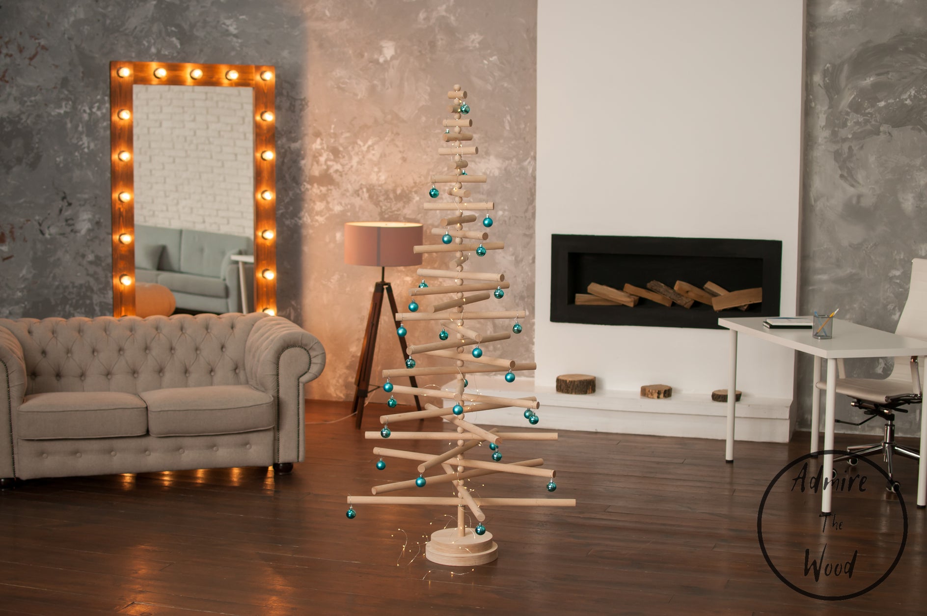 Model D – made of round beech wooden rods with intermediate cylindrical beech inserts