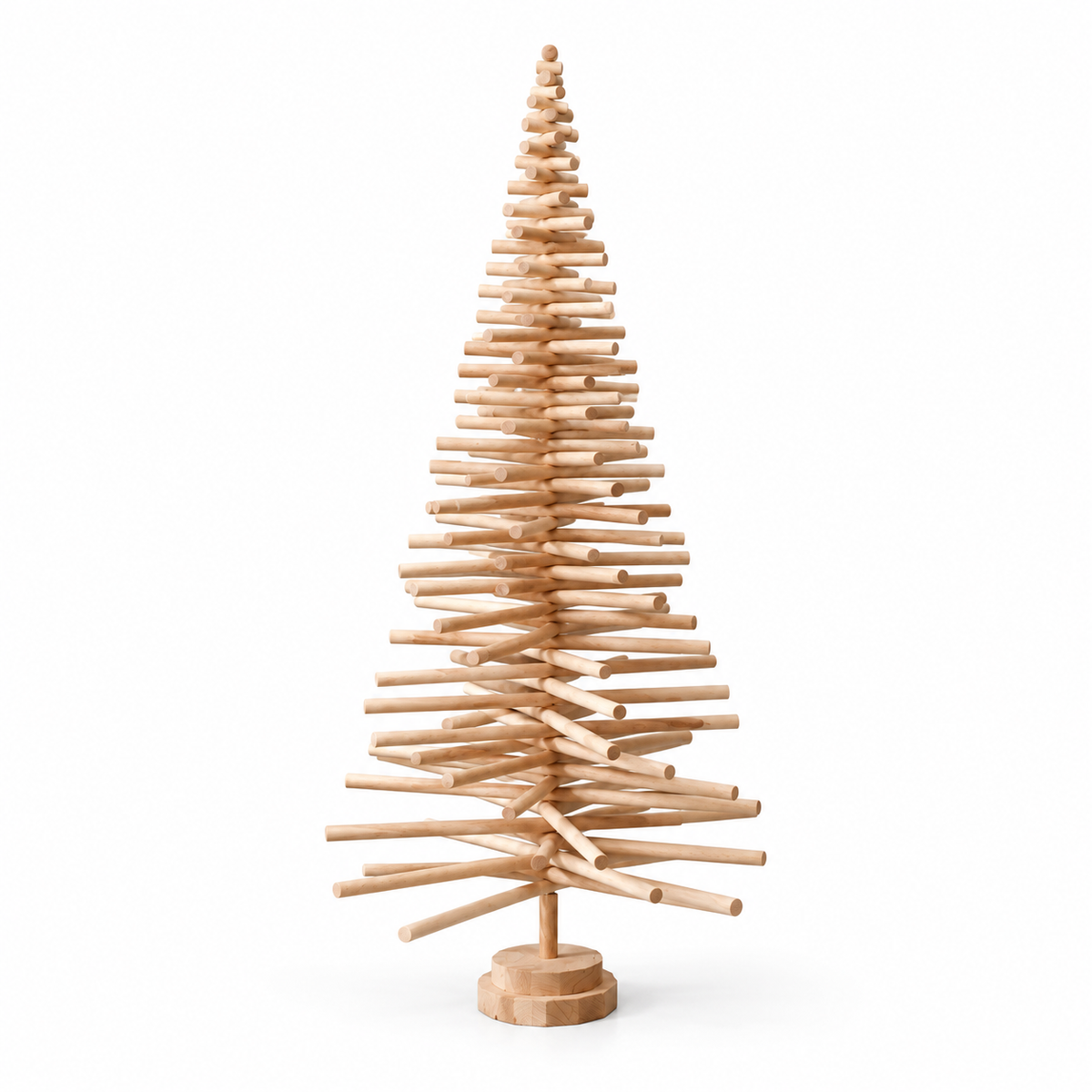 Wooden Christmas Tree – Model B with Round Beech Rods