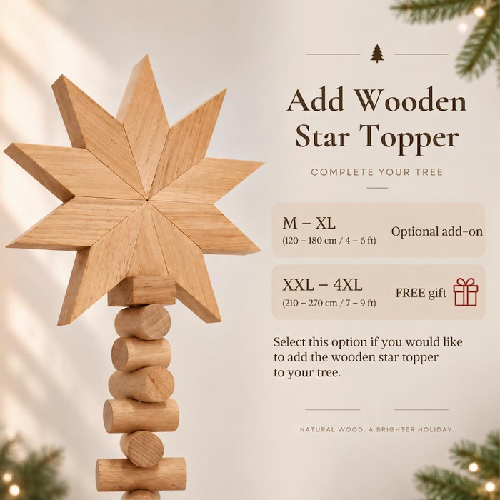 Handcrafted Wooden Star Topper