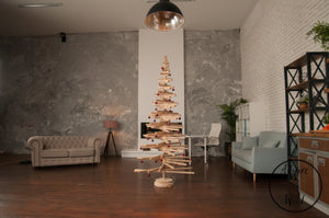 Wood Christmas tree 210 cm (7 ft), eco xmas tree