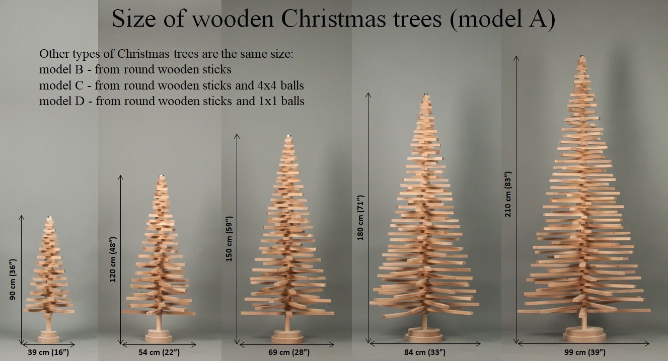 Wooden christmas tree 90 cm 3 ft small xmas tree WOODEN CHRISTMAS TREES